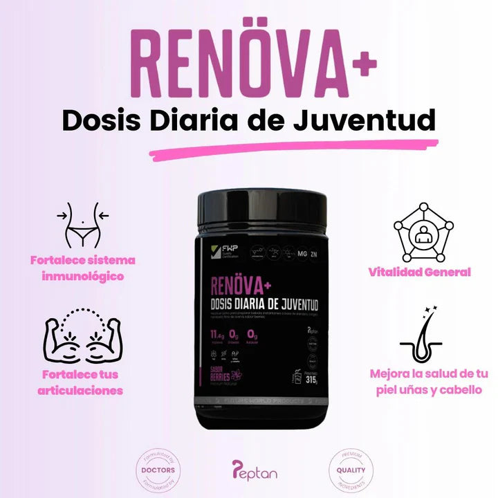 COLÁGENO DOBLEMENTE HIDROLIZADO | RENOVA +