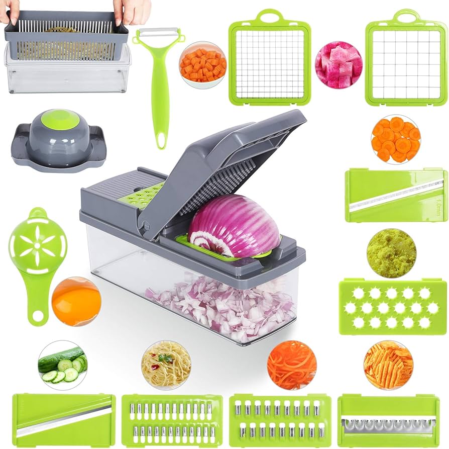 PICADOR DE VERDURAS  MULTIFUNCIONAL  12 EN 1