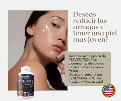 Resveratrol Americano 1600mg Green World 100 Capsulas. Nuevo Stock!!!!