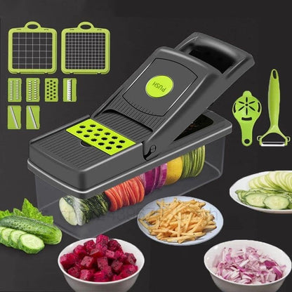PICADOR DE VERDURAS  MULTIFUNCIONAL  12 EN 1